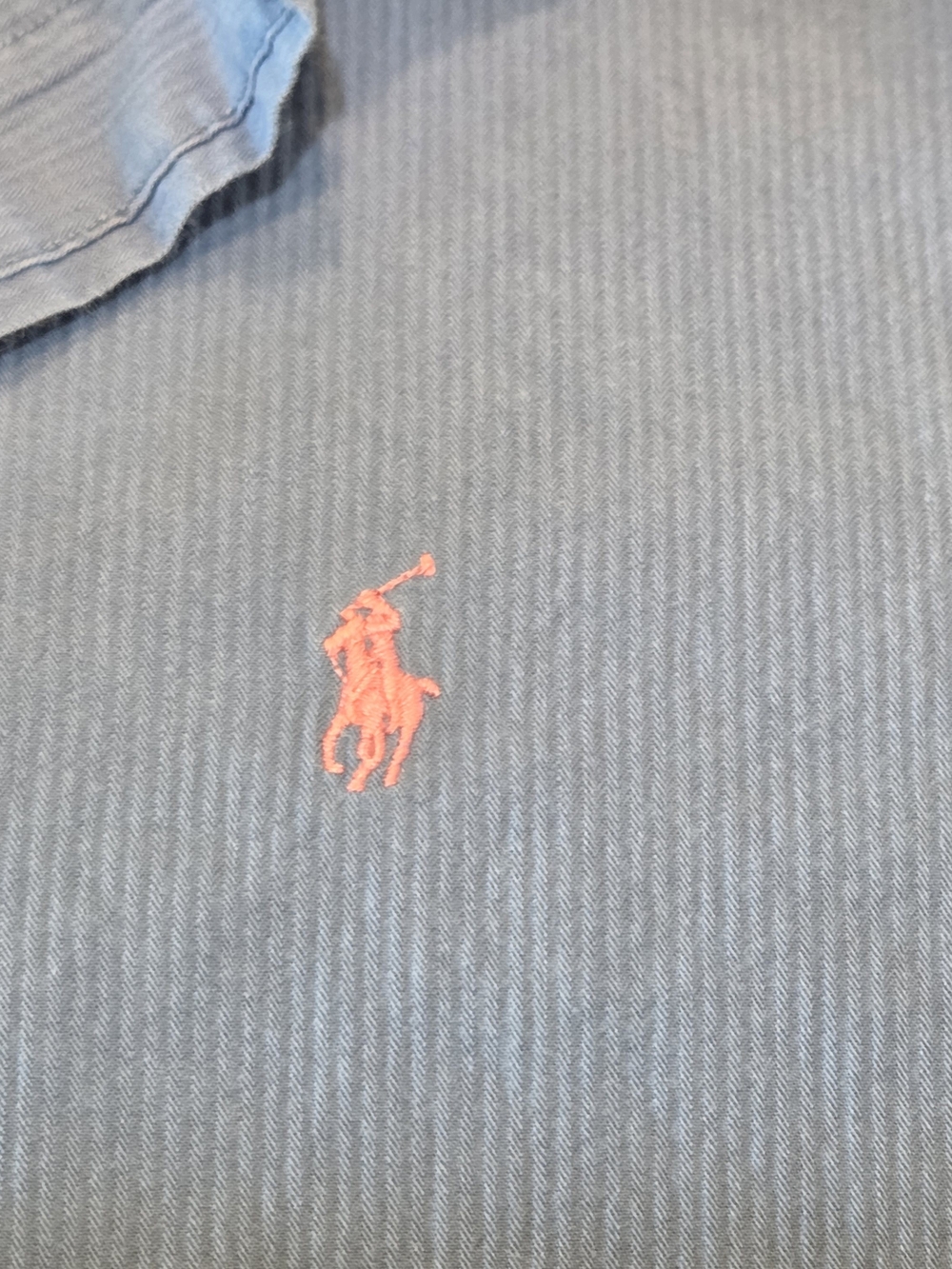 Ralph Lauren 100% Cotton Button Down XL Blue Oxford Custom Fit Long Sleeve Shirt - Picture 2 of 9
